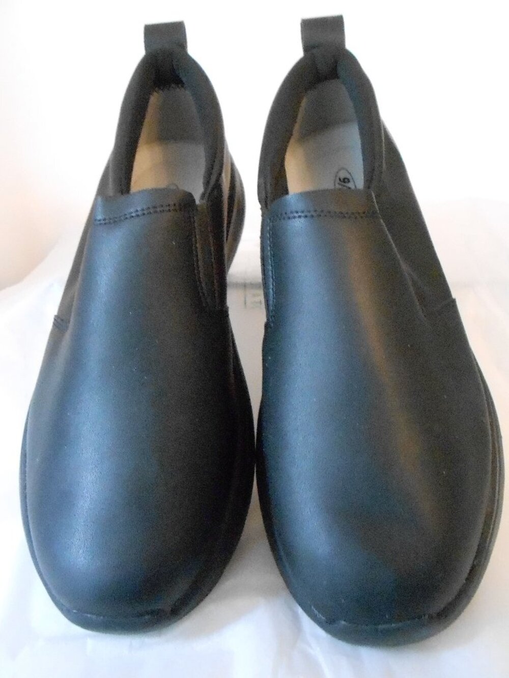Women's Black Slip On Arch Support Slip Resistant Comfortable Nurse Shoes-10.5